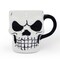 Classic Skeleton Face Spooky 4" Mug, Ceramic Halloween Gothic Kitchen Cup Decor